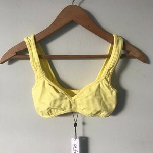 For Love and Lemons // Gemma Bra - Yellow, XXS
